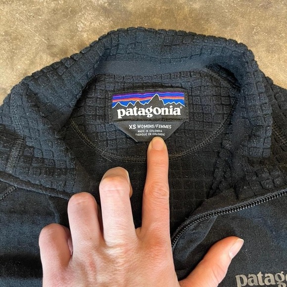 Patagonia R1 Full Zip Fleece Jacket Black Womens XS 40138 Polartec Power Grid - Picture 2 of 7